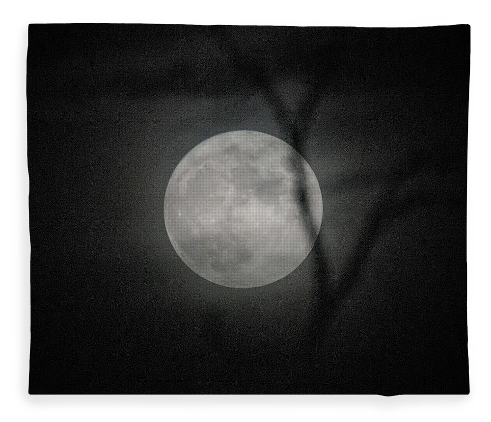 Full Fleece Blanket featuring the photograph Moon by David Beechum