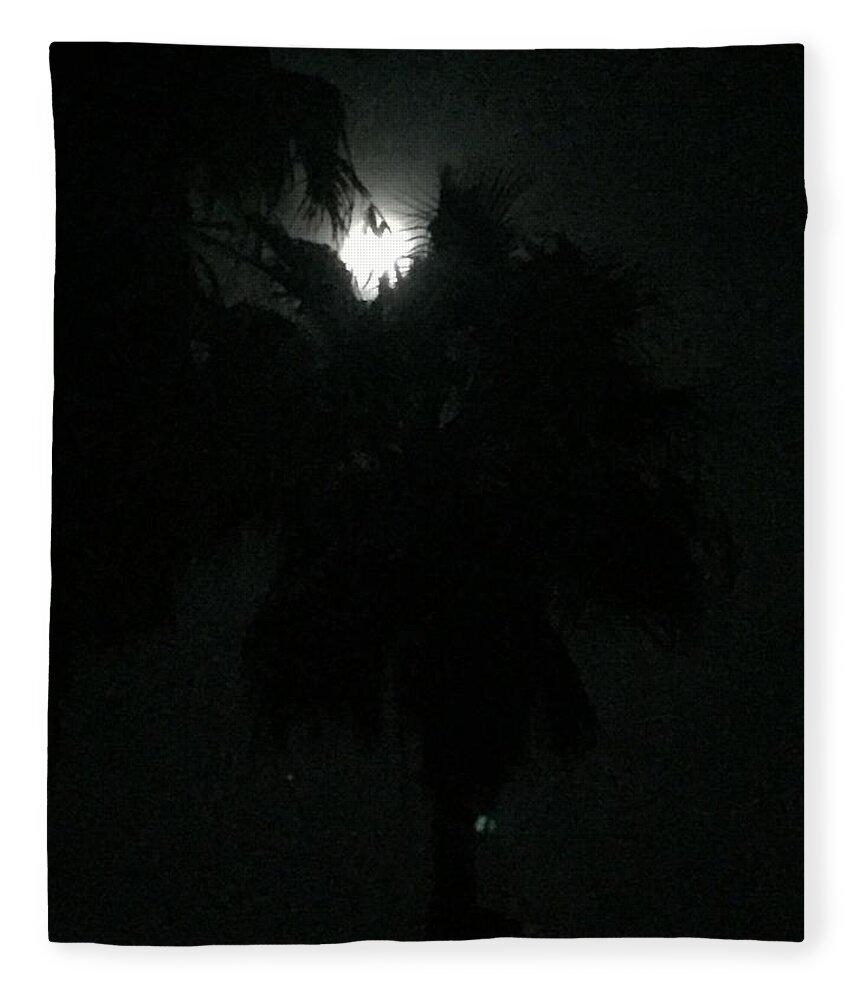 Jamaica Fleece Blanket featuring the photograph Moon Over Jamaica by Lisa White