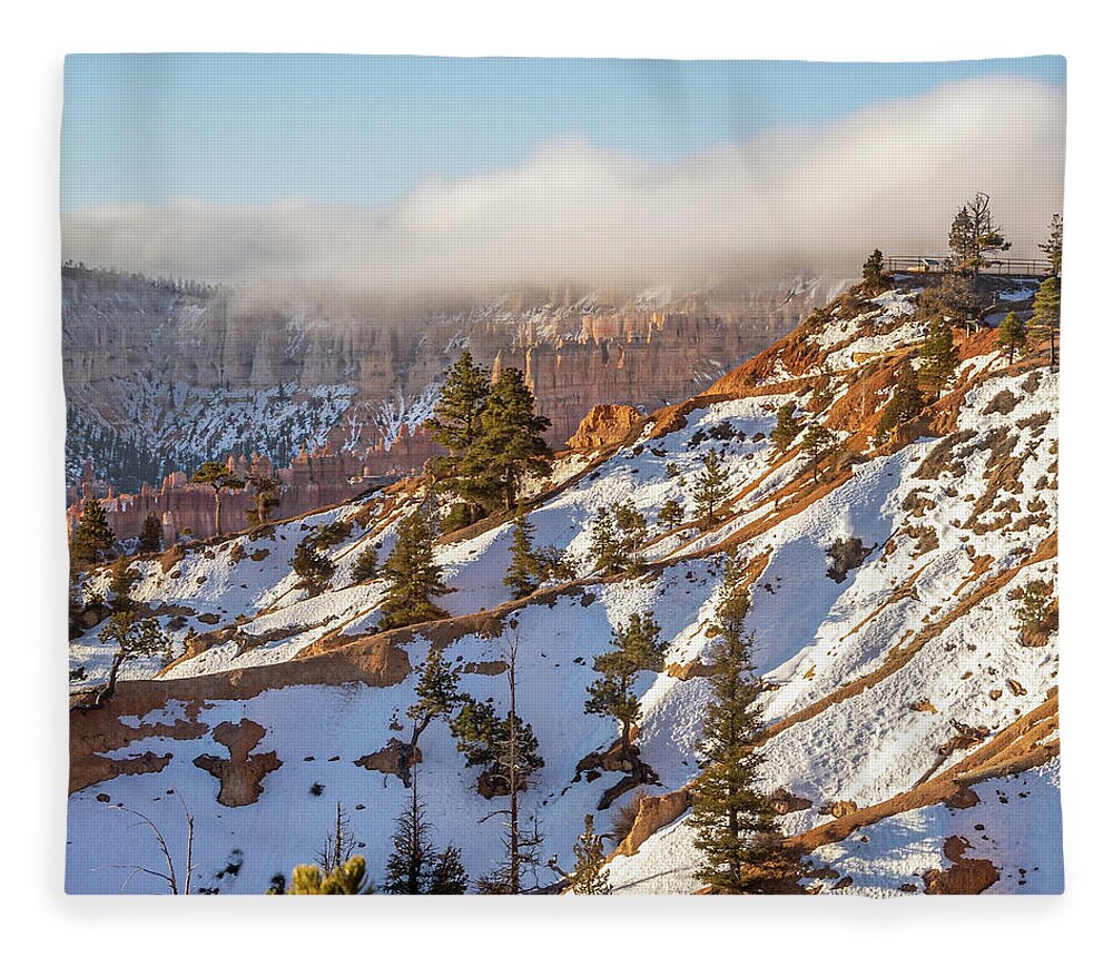 Bryce Canyon National Park Fleece Blanket featuring the photograph Morning at Bryce Canyon by James Woody