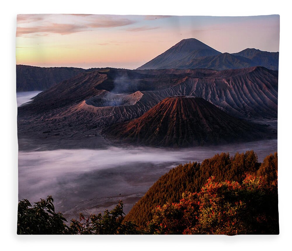Mount Fleece Blanket featuring the photograph Kingdom Of Fire - Mount Bromo, Java. Indonesia by Earth And Spirit