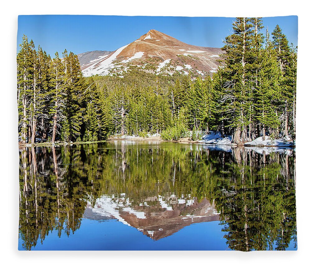 California Fleece Blanket featuring the photograph Mountain on Glass by Dan Carmichael