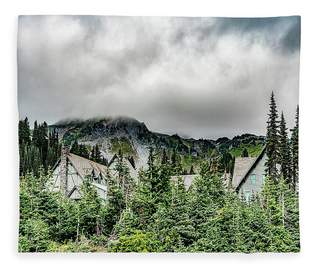 Landscape Fleece Blanket featuring the photograph Mountain Retreat Washington State by Bob Slitzan