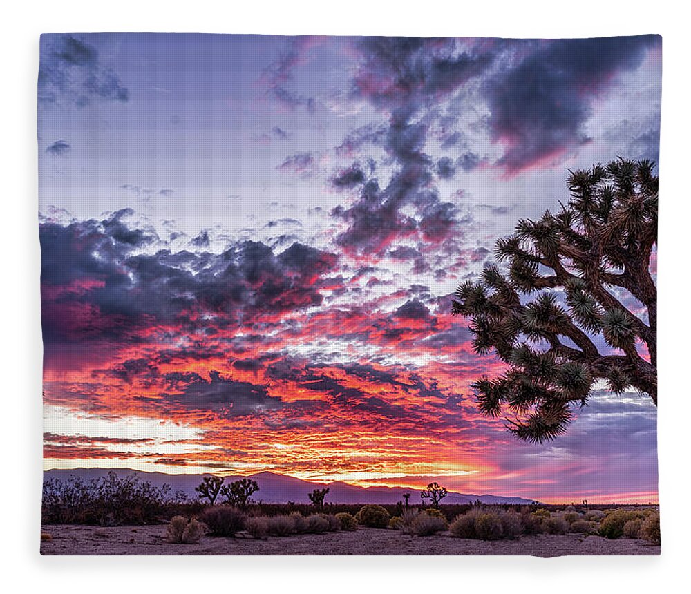 Landscape Fleece Blanket featuring the photograph MRV Sunset by Daniel Hayes