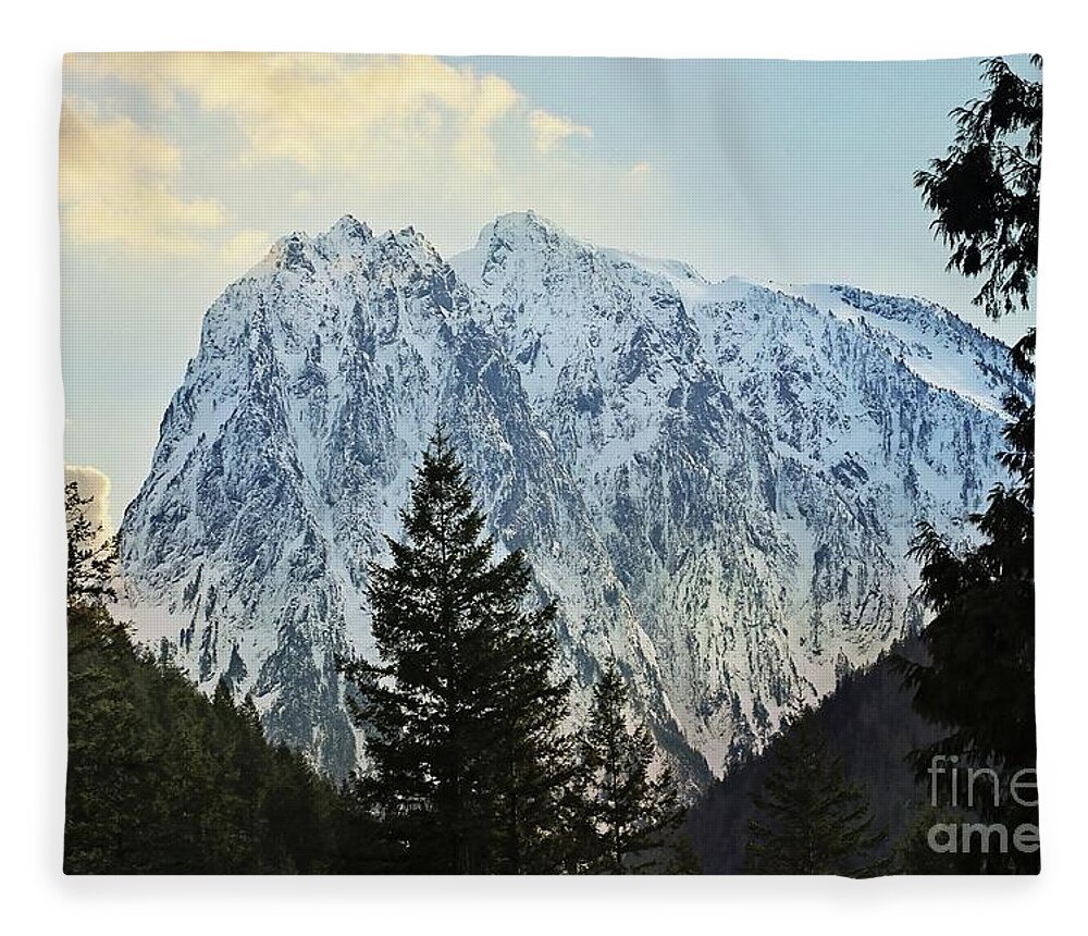 Mountains Fleece Blanket featuring the photograph Mt Index by Sylvia Cook