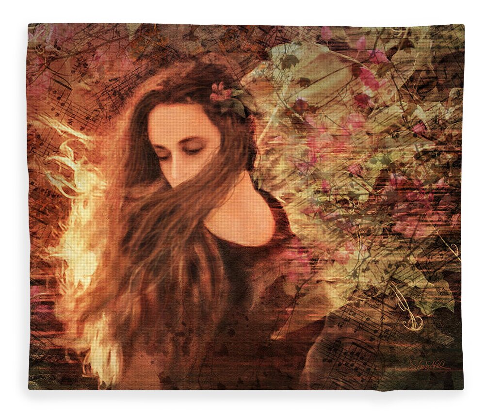 Music Fleece Blanket featuring the photograph Music Masked in the Wind by Shara Abel
