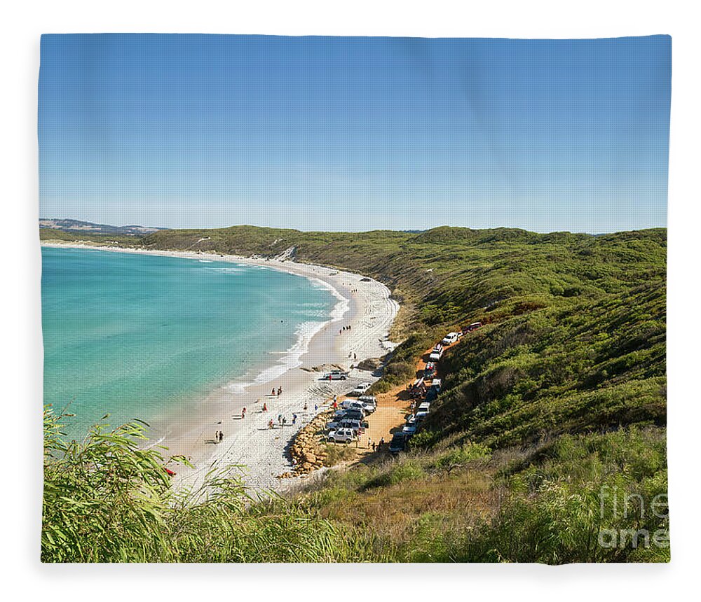 Mutton Bird Beach Fleece Blanket featuring the photograph Mutton Bird Beach, Elleker, Western Australia by Elaine Teague