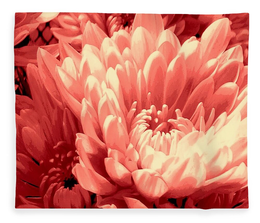 Mother's Day Fleece Blanket featuring the photograph My Mothering Sunday Mum - close-up by VIVA Anderson