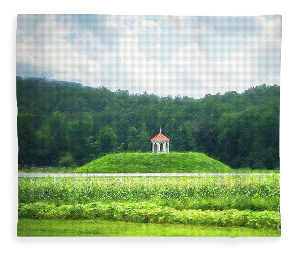 Nacoochee Fleece Blanket featuring the photograph Nacoochee Indian Mound by Amy Dundon