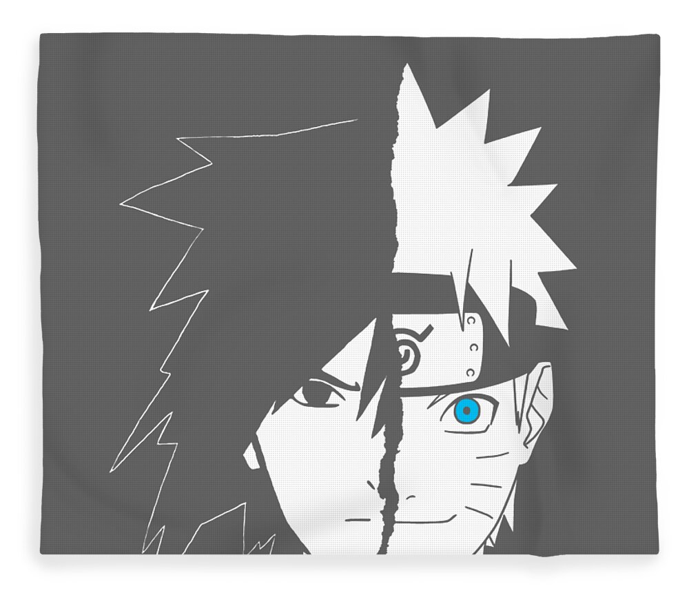 Naruto Shippuden Naruto Sasuke Split Face Digital Art by Zinedi Zograf -  Pixels
