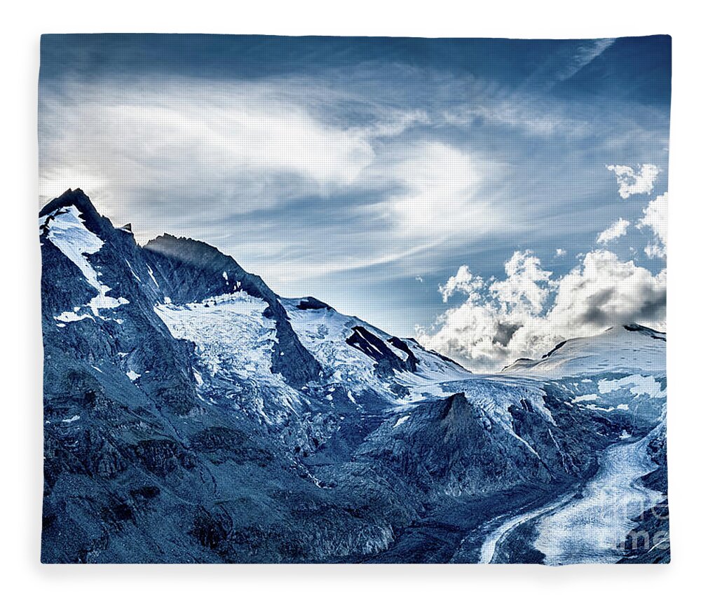 Adventure Fleece Blanket featuring the photograph National Park Hohe Tauern With Grossglockner The Highest Mountain Peak Of Austria And The Alps by Andreas Berthold