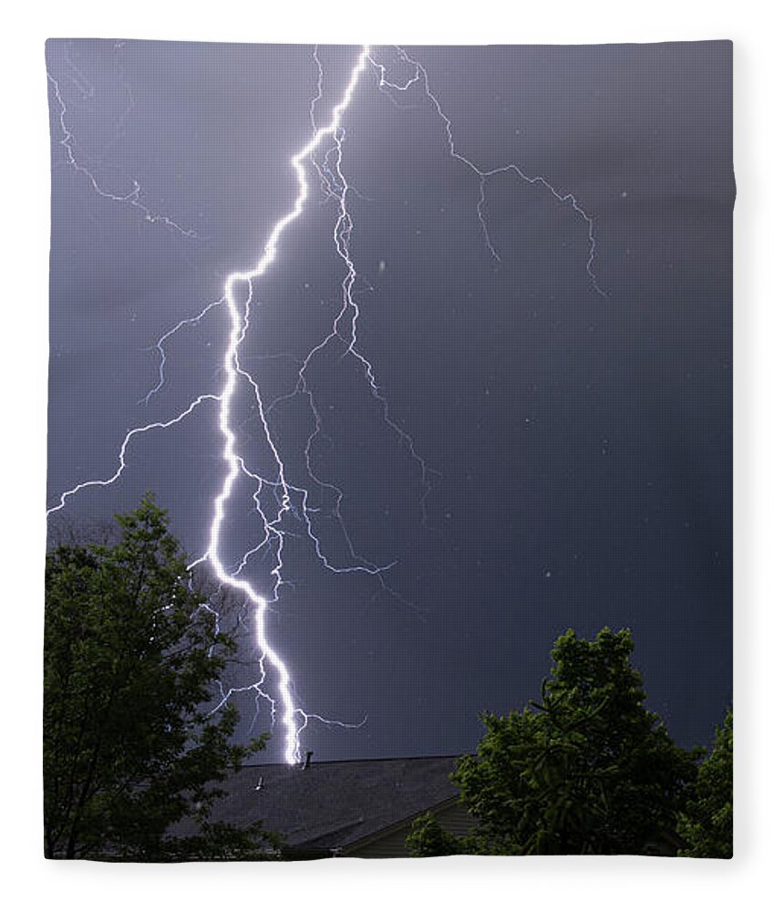 Lighting Fleece Blanket featuring the photograph Neighborhood Bolt by Marcus Hustedde
