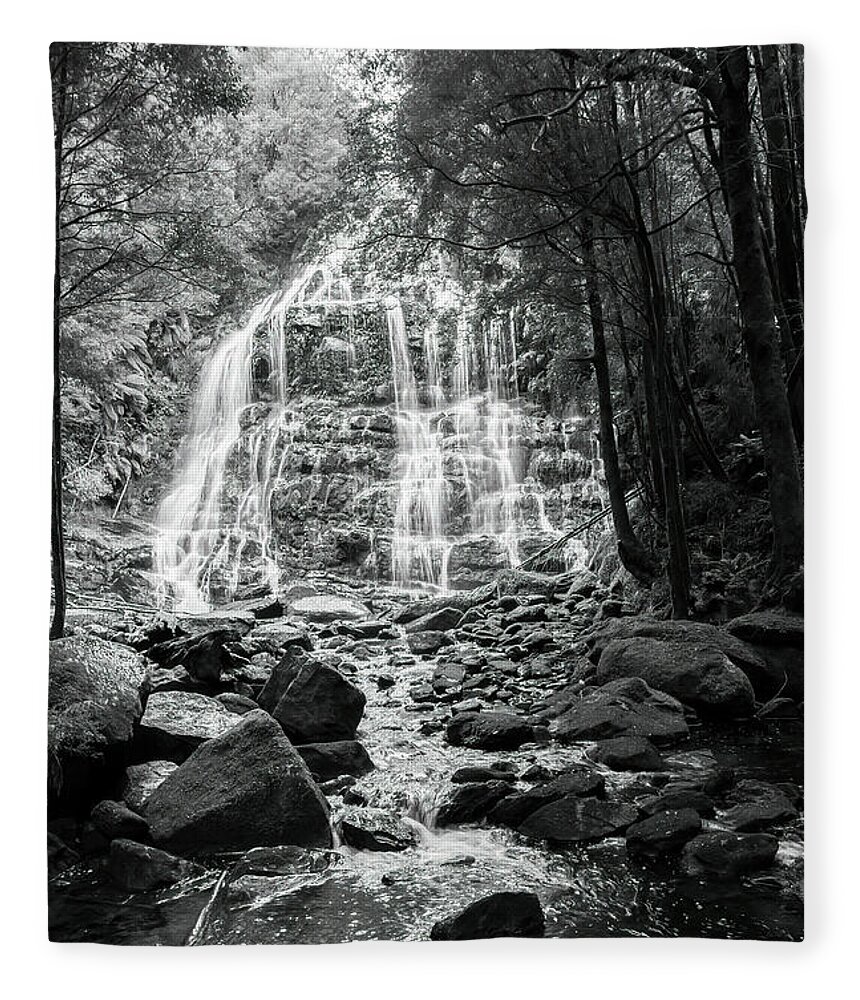 Tasmania Fleece Blanket featuring the photograph Nelson Falls, Tasmania, Australia 2 by Elaine Teague