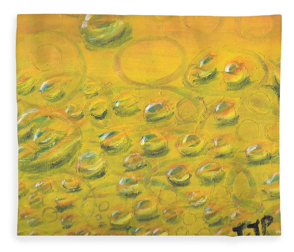 Rebirth Fleece Blanket featuring the painting New Worlds Forming by Esoteric Gardens KN