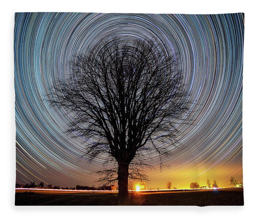 Nature Fleece Blanket featuring the photograph Night Cycle by Matt Molloy