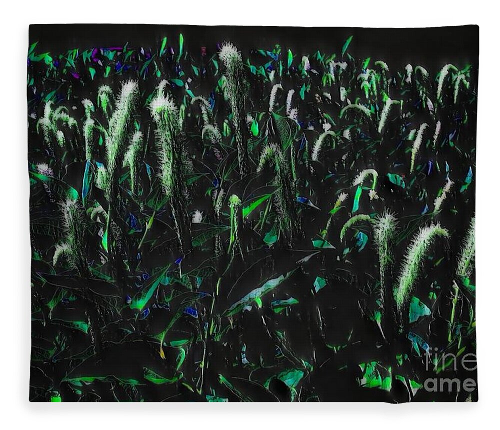 Abstract Fleece Blanket featuring the photograph Night Vision by Rachel Hannah