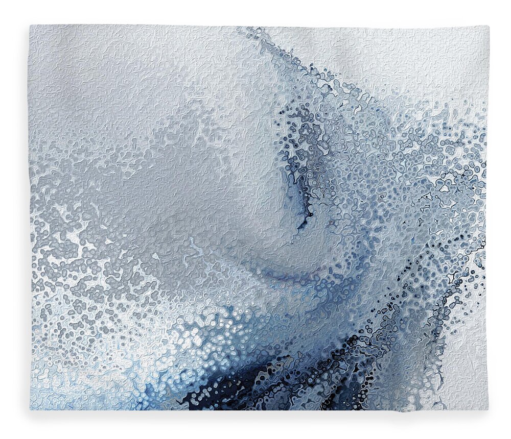 Blue Fleece Blanket featuring the painting Numbers 23 19. Our Anchor in Times of Storm by Mark Lawrence