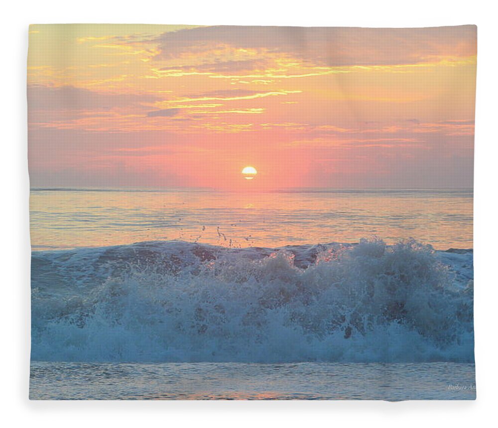 Facemask Fleece Blanket featuring the photograph OBX Sunrise 8/20/20 by Barbara Ann Bell