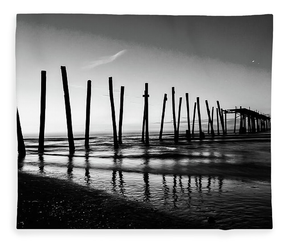 59th Fleece Blanket featuring the photograph Ocean City 59th Street Piers by Louis Dallara