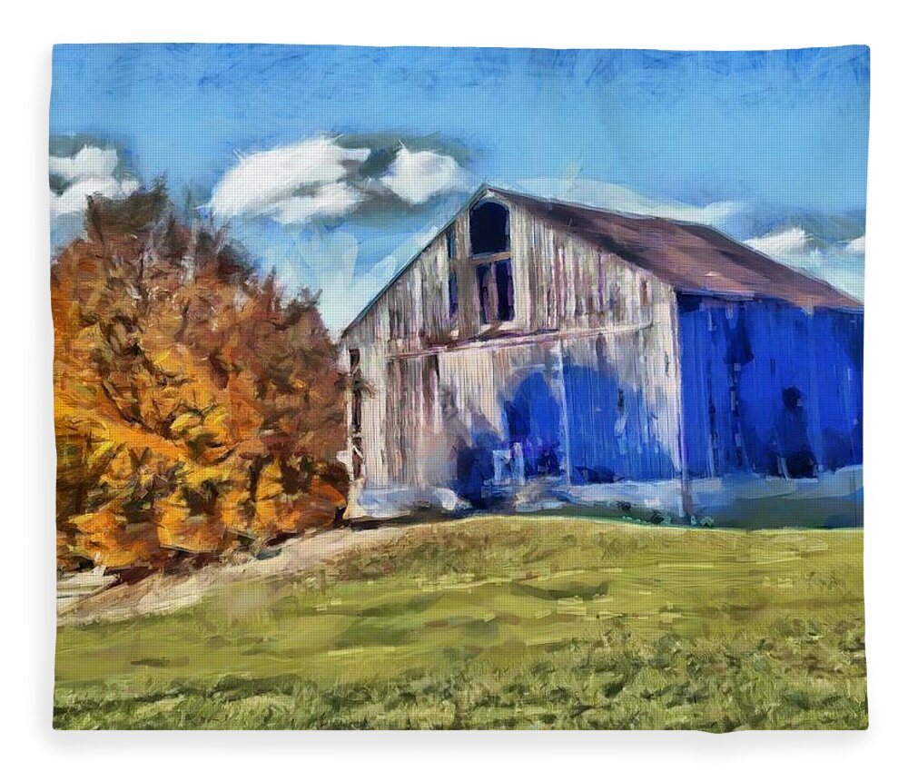 Barn Fleece Blanket featuring the photograph Old Barn 2020 by Christopher Reed
