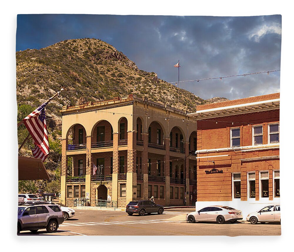 Usps Fleece Blanket featuring the photograph Old Town Bisbee by Chris Smith