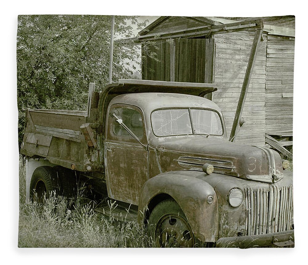 Old Truck Fleece Blanket featuring the photograph Old Truck as Art CAC 99 by Cathy Anderson