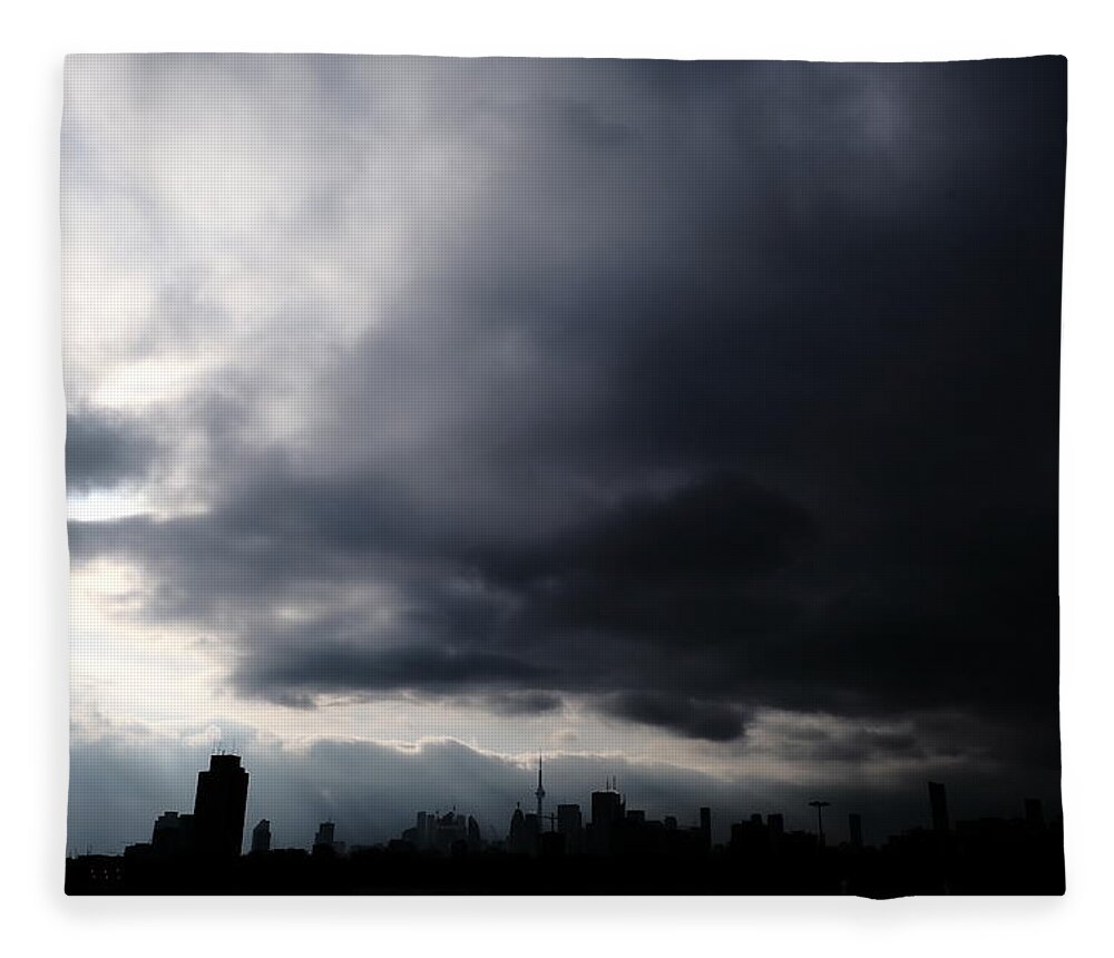 City Fleece Blanket featuring the photograph Ominous by Kreddible Trout