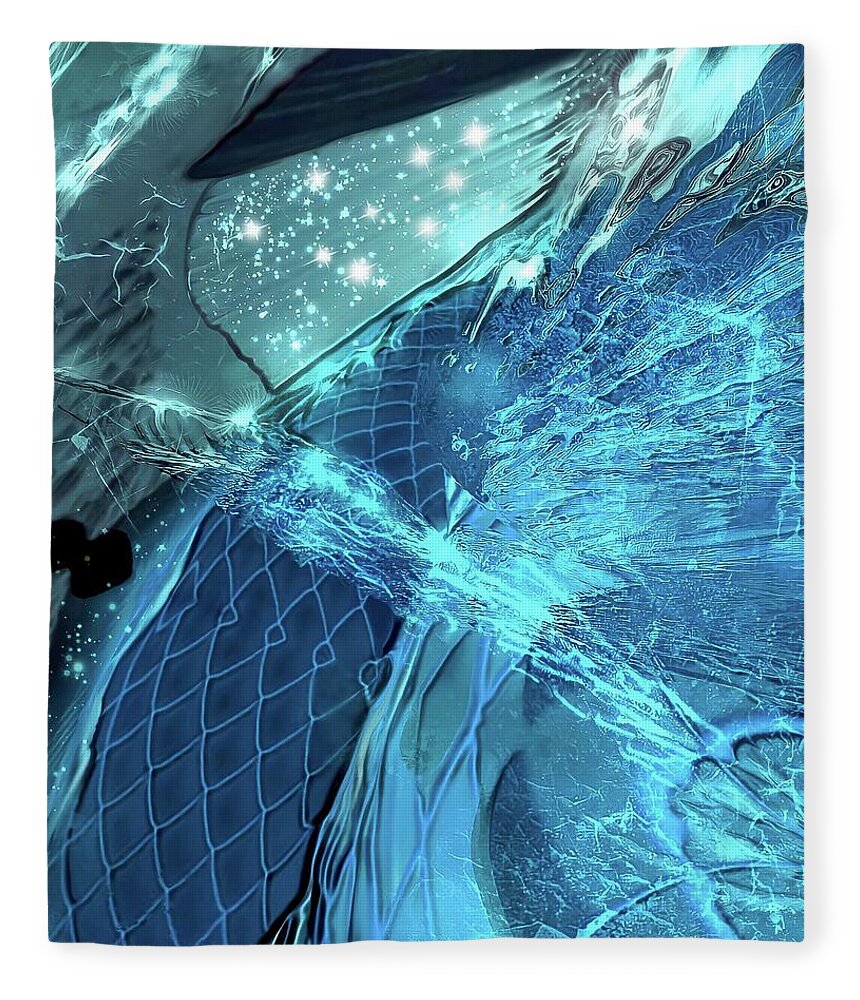Pets Art Fleece Blanket featuring the digital art One Path Of Light For For The Pleiades by Callie E Austin