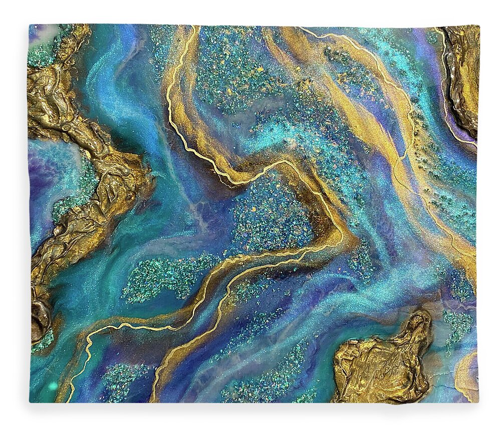 Opal Epoxy Art On Wood, Resin Painting, Painting by Alexandra
