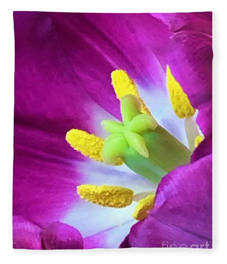 Tulip Fleece Blanket featuring the photograph Opening Day by Tiesa Wesen