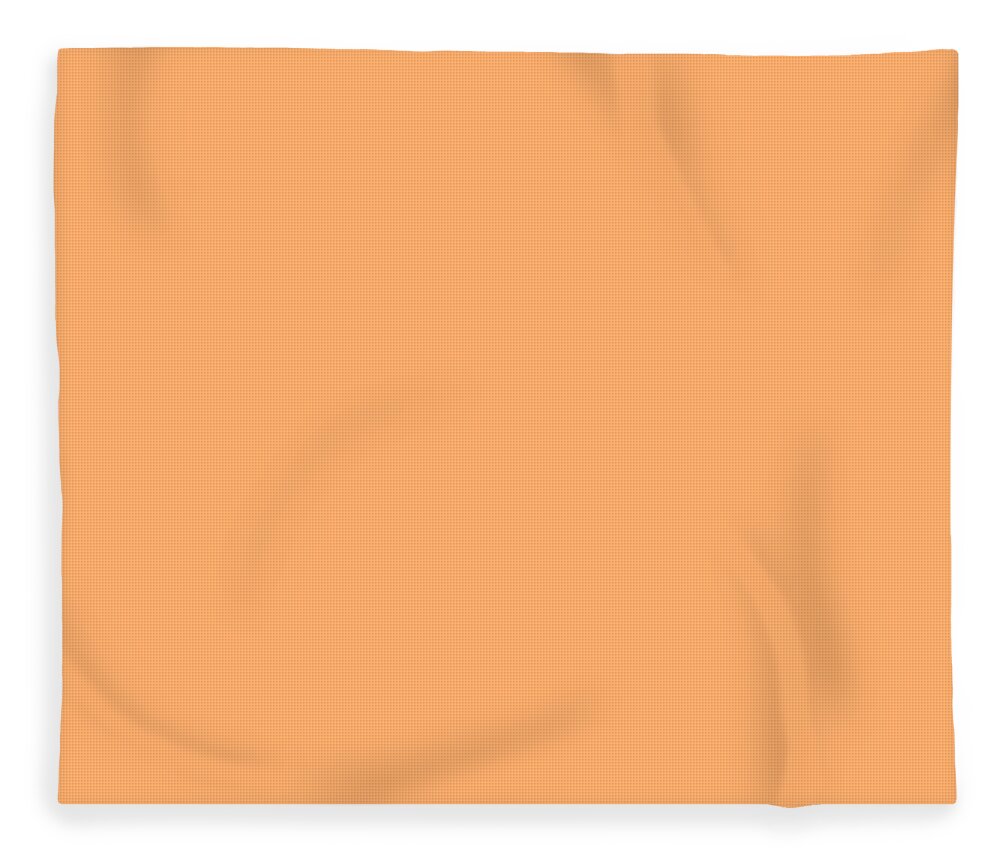 Orange Fleece Blanket featuring the digital art Orange Solid Color match for Love and Peace Design by Delynn Addams