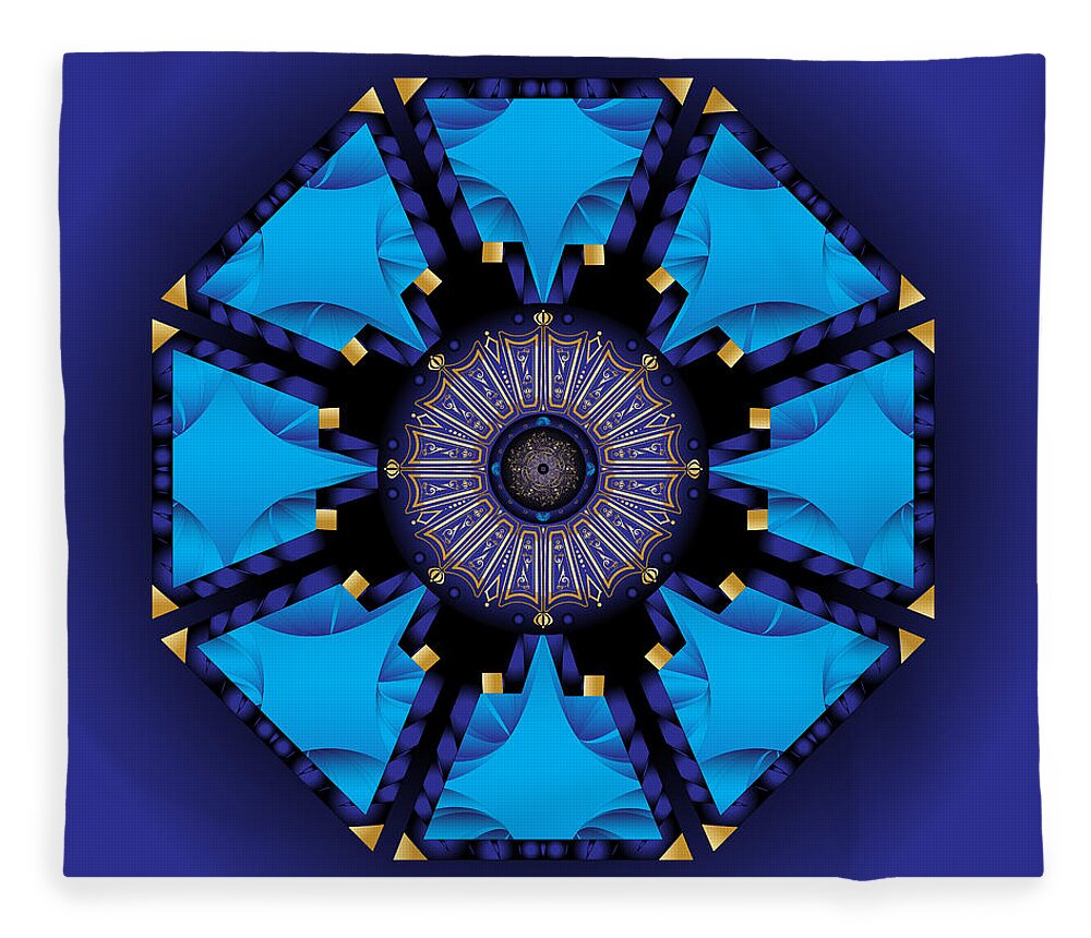 Mandala Graphic Fleece Blanket featuring the digital art Ornativo Vero Circulus No 4248 by Alan Bennington