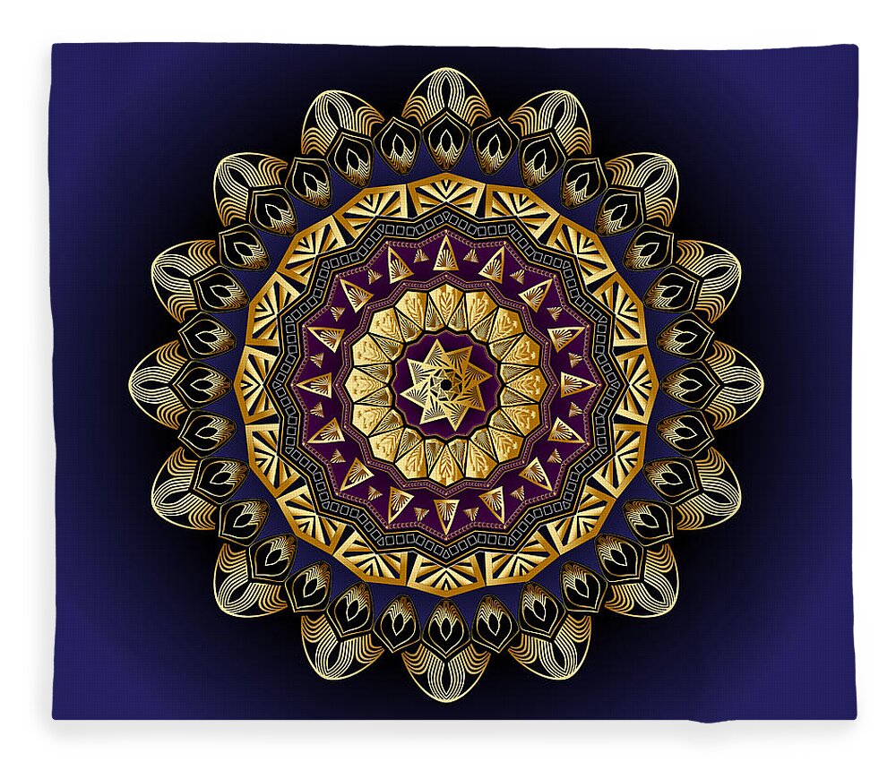 Mandala Graphic Fleece Blanket featuring the digital art Ornativo Vero Circulus No 4273 by Alan Bennington