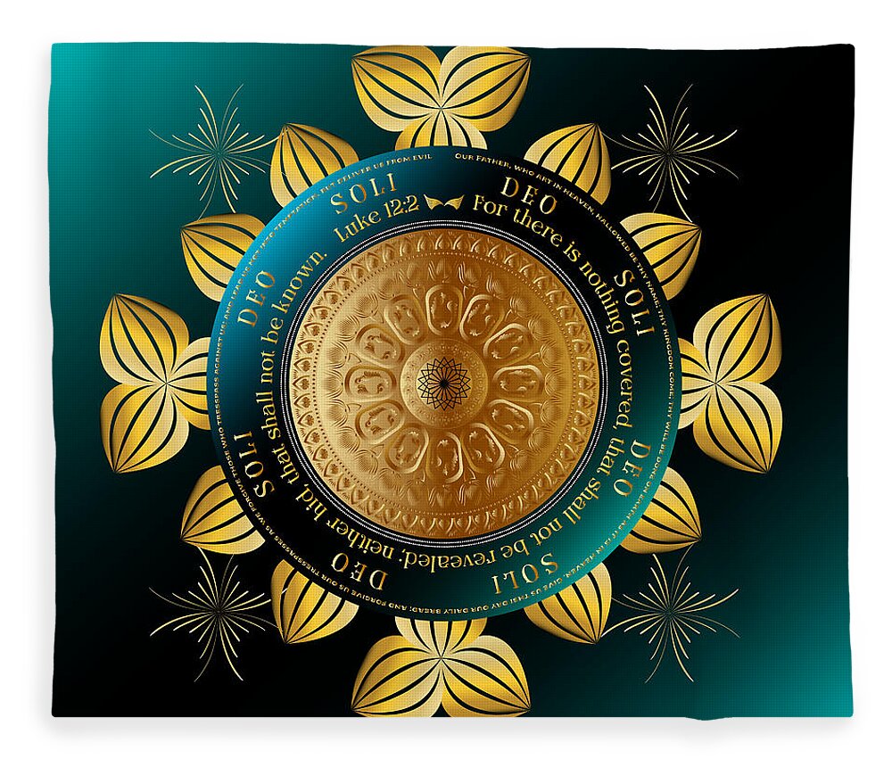 Mandala Graphic Fleece Blanket featuring the digital art Ornativo Vero Circulus No 4295 by Alan Bennington