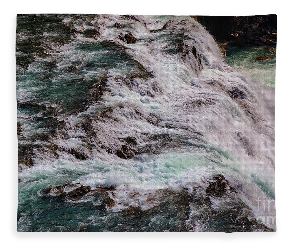 Waterfall Fleece Blanket featuring the photograph Over the Falls by Seth Betterly