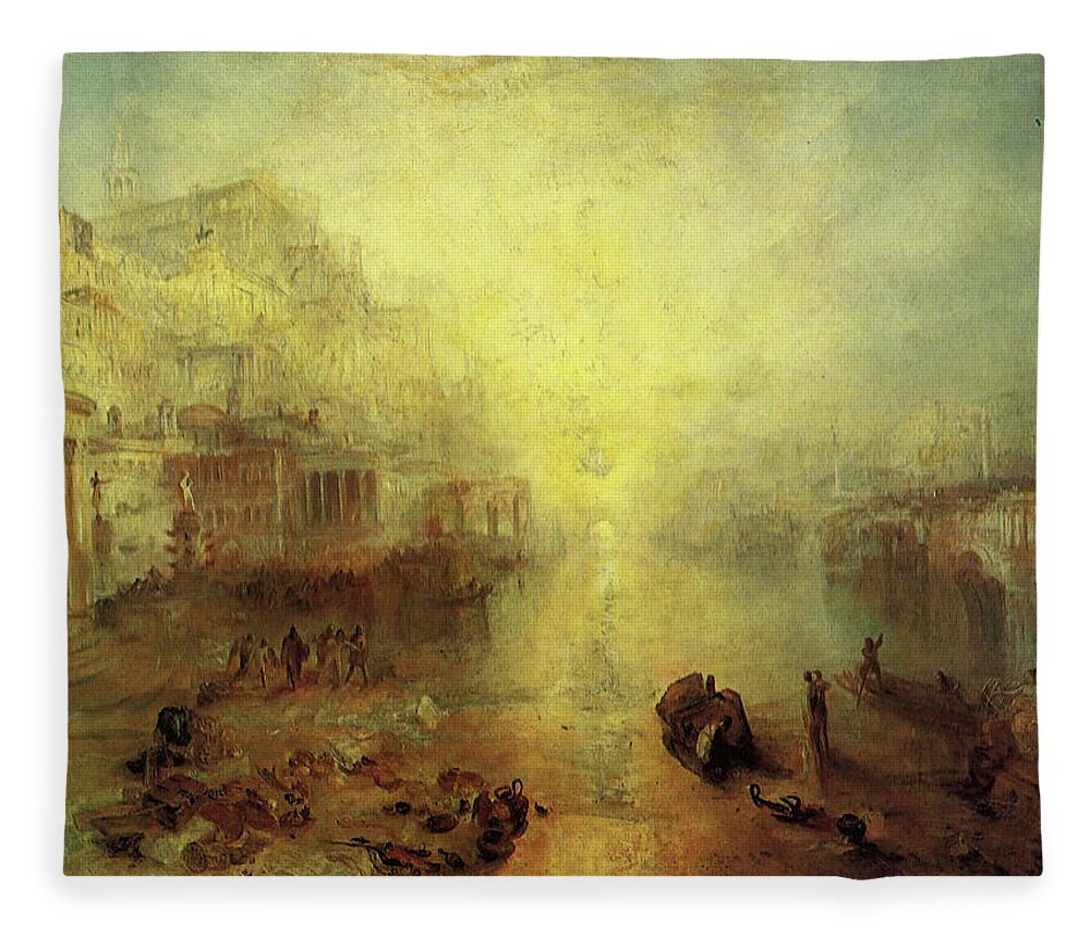 Ovid Fleece Blanket featuring the painting Ovid Banished from Rome by Joseph Mallord William Turner