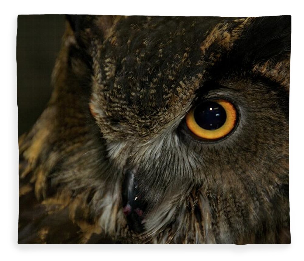 Animal Fleece Blanket featuring the photograph Owl Be Seeing You by Melissa Southern