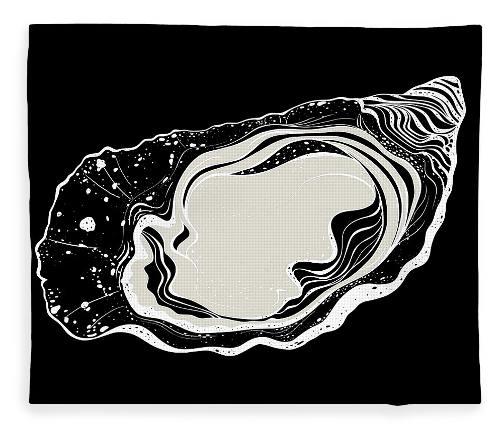 Animal Fleece Blanket featuring the painting Oyster Black by Tony Rubino