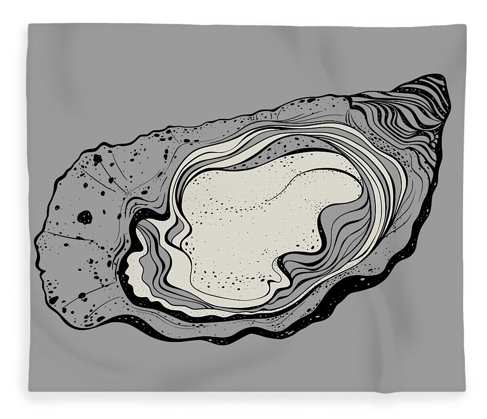 Animal Fleece Blanket featuring the painting Oyster White by Tony Rubino