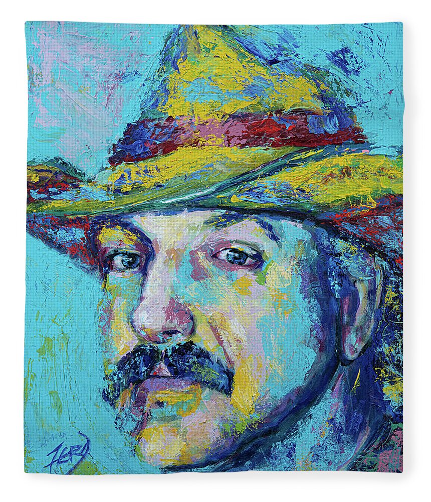 Pahl Cuba Fleece Blanket featuring the painting PaHL by Robert FERD Frank