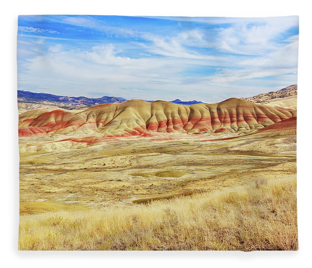 Landscape Fleece Blanket featuring the photograph Painted Hills by Loyd Towe Photography
