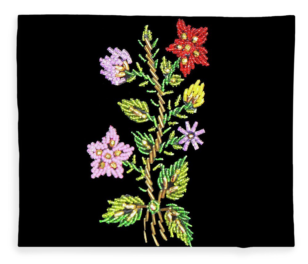 Palestine Fleece Blanket featuring the photograph Palestinian Red and Pink Flowers by Munir Alawi