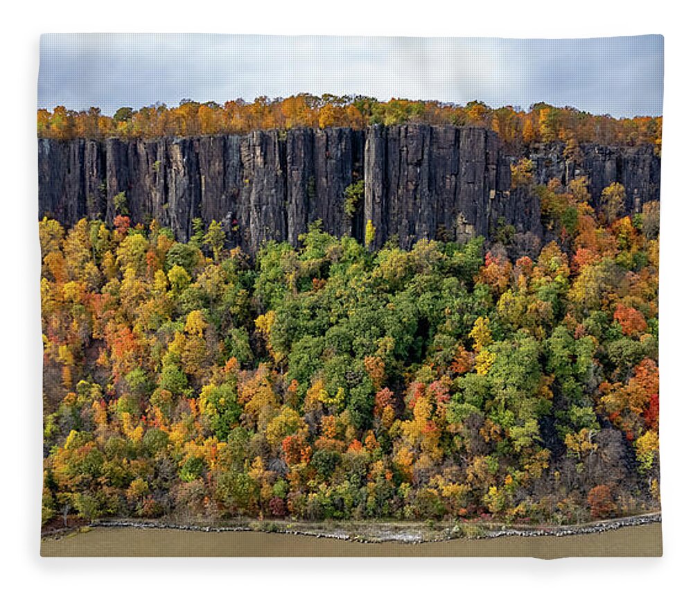 Autumn Fleece Blanket featuring the photograph Palisade Cliffs in Autumn 3 by Kevin Suttlehan