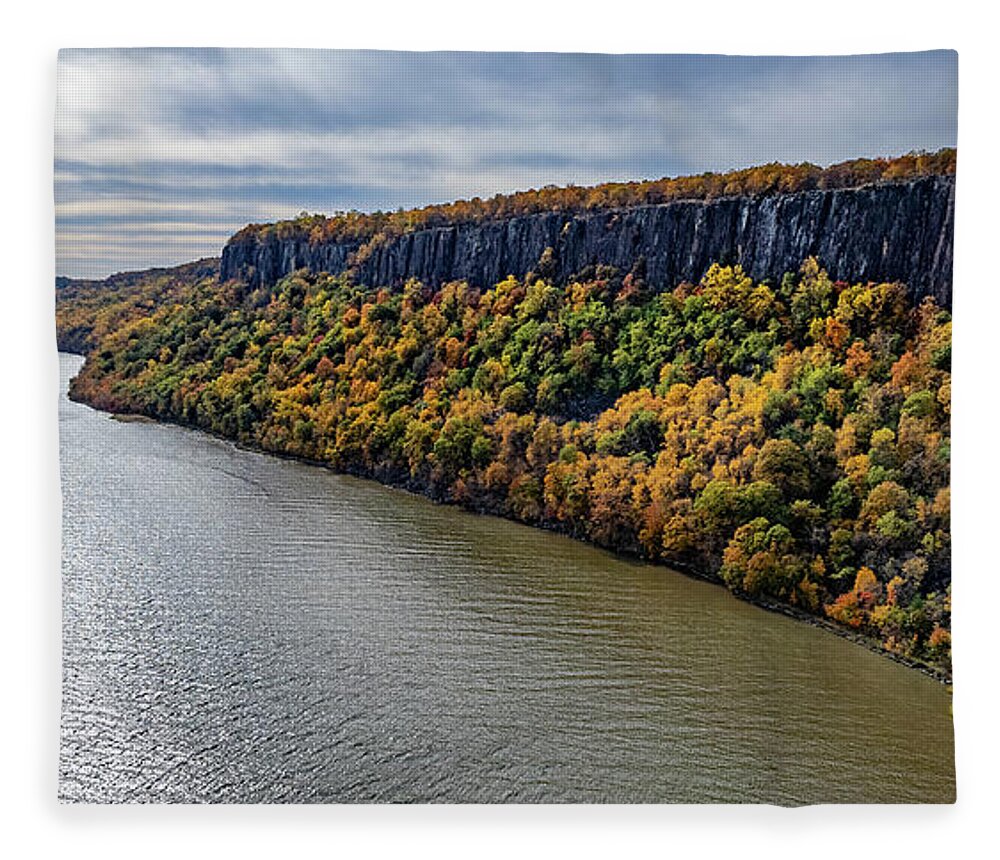 Autumn Fleece Blanket featuring the photograph Palisade Cliffs in Autumn by Kevin Suttlehan