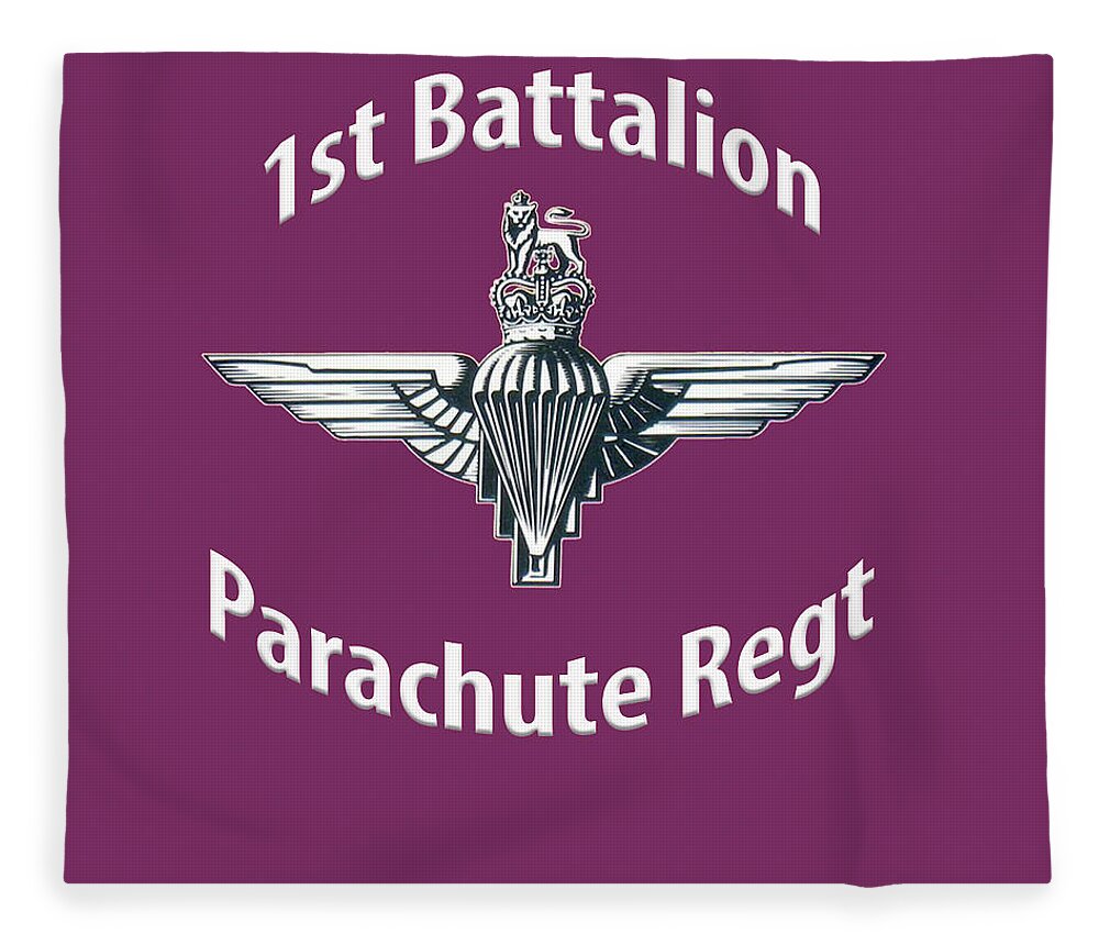 Armed Forces Fleece Blanket featuring the digital art Parachute Regiment by Roy Pedersen