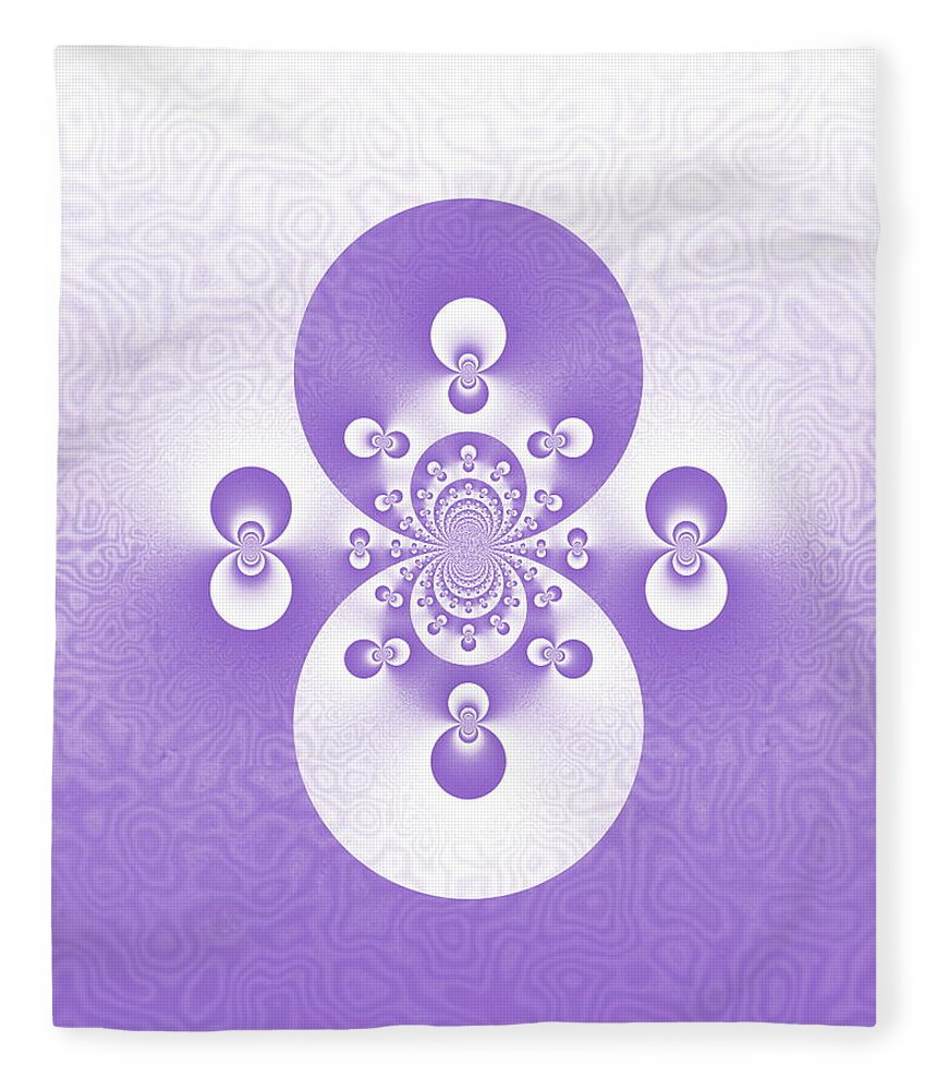 Purple Fleece Blanket featuring the digital art Passionate Shadows by Designs By L
