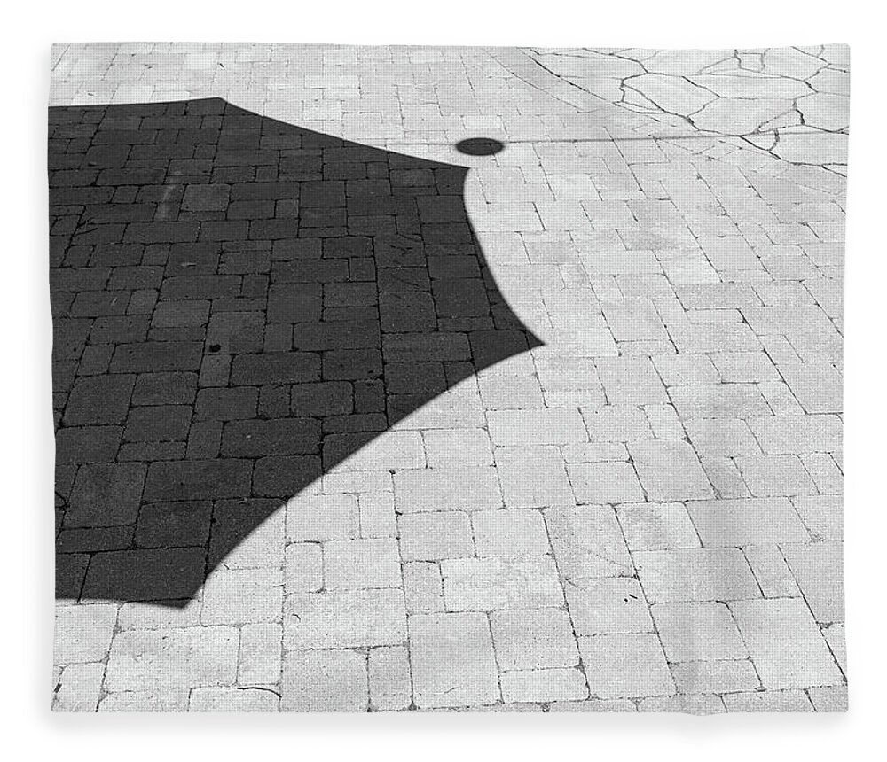 Umbrella Fleece Blanket featuring the photograph Patio by David Lee