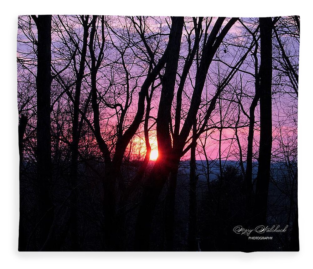 Sunset Fleece Blanket featuring the photograph Peace Be With You by Mary Walchuck