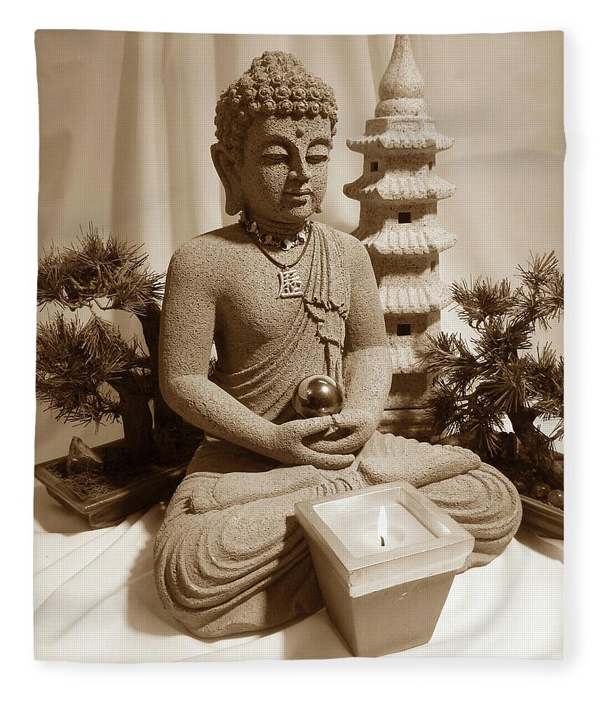 Buddha Fleece Blanket featuring the photograph Peace by Gigi Dequanne