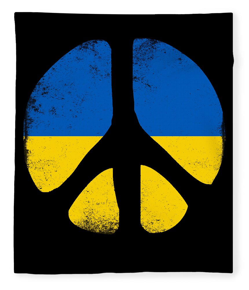 Cool Fleece Blanket featuring the digital art Peace in Ukraine by Flippin Sweet Gear