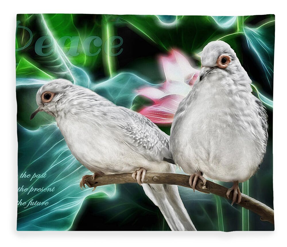 Doves Fleece Blanket featuring the photograph Peace by Pennie McCracken